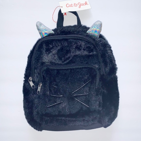 Faux-fur Mini cat backpack - Picture 3 of 7